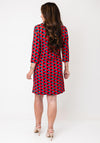 Serafina Collection Geo Print Mini Dress, Red