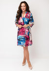 Serafina Graphic Print Short Tunic Dress, Pink