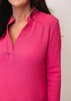 Serafina Collection Textured Tunic Mini Dress, Pink