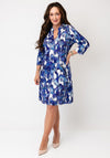 Serafina Abstract Print Tunic Dress, Ink Blue