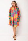 Serafina Collection One Size Sun Print Shirt Dress, Multi-Coloured
