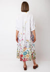 Serafina Collection One Size Floral Print Shirt Dress, White Multi