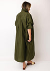 Serafina Collection One Size Cotton Shirt Dress, Khaki