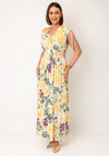 Serafina Collection One Size Floral Print Maxi Dress, Yellow Multi