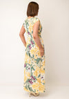 Serafina Collection One Size Floral Print Maxi Dress, Yellow Multi