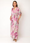 Serafina Collection One Size Floral Print Maxi Dress, Pink Multi