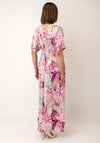 Serafina Collection One Size Floral Print Maxi Dress, Pink Multi