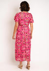 Serafina Collection Animal Print Wrap Dress, Pink
