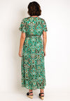 Serafina Collection Animal Print Wrap Dress, Green