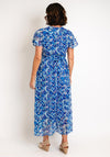 Serafina Collection Abstract Print Wrap Dress, Blue