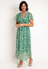 Serafina Collection Abstract Print Wrap Dress, Green
