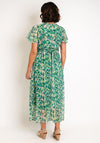 Serafina Collection Abstract Print Wrap Dress, Green