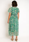 Serafina Collection Abstract Print Wrap Dress, Green