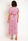 Serafina Collection Blurred Print Wrap Dress, Pink