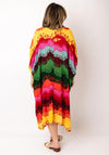 Serafina Collection One Size Wavy Print Shirt Dress, Multi Coloured