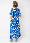 Serafina Collection Leaf Print Maxi Dress, Blue