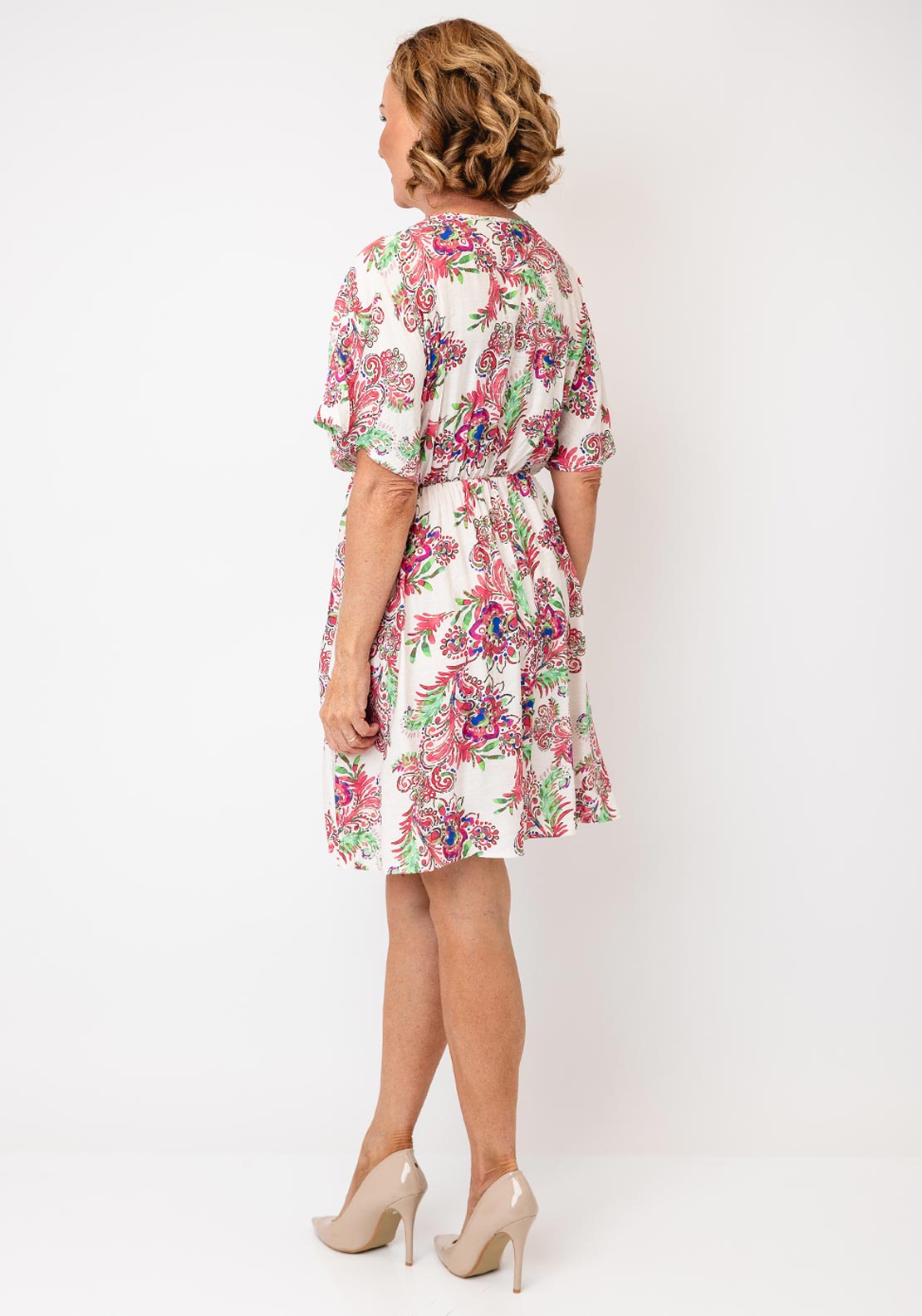 Serafina Collection Floral Print Mini Dress, Pink