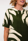 Serafina Collection Tropical Print Mini Dress, Green