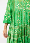 Serafina Collection Aztec Print Midi Dress, Green