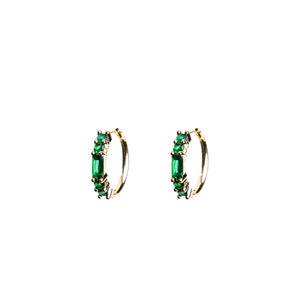 Burren Jewellery Chandelier Emerald Earrings, Gold