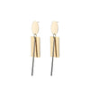 Angela D’Arcy Double Geometric Earrings, Silver & Gold