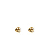 9 Carat Gold Collection Tiny Triple Knot Earrings, Yellow Gold