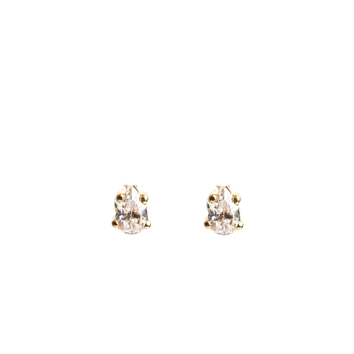 9 Carat Gold Collection CZ Stud Earrings, Gold