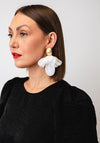 Serafina Collection Dome Tulle Drop Earring, White