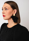 Serafina Collection Dome Tulle Drop Earring, Black