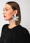 Serafina Collection Flower Statement Earring, Silver