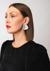 Serafina Collection Distressed Coin Earring, Silver