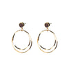 Angela D’Arcy Double Hoop Earrings, Gold Multi