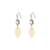 Angela D’Arcy Baby Leaf Earrings, Gold & Lilac