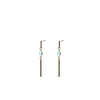 Angela D’Arcy Turquoise Bar Earrings, Gold