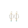 Angela D’Arcy Geometric Jade Earrings, Gold