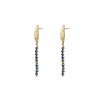 Angela D’Arcy Terrahertz Long Bar Earrings, Gold