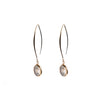 Angela D’Arcy Pearl Circle Drop Earrings, Gold