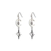 Angela D’Arcy Moon & Star Earrings, Silver