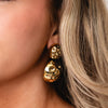 Serafina Collection Textured Sphere Drop Earring, Gold