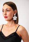 Serafina Collection Floral Drop Earring, White