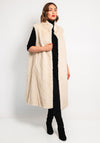 Malissa J One Size Faux Fur Longline Gilet, Cream