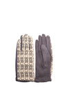 Serafina Collection Metallic Tweed Gloves, Grey