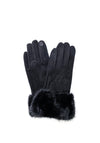 Serafina Collection Faux Fur Embellished Gloves, Black