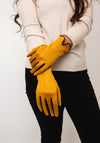 Serafina Collection Contrast Trim Gloves, Yellow