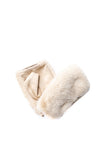 Serafina Collection Faux Fur Fingerless Gloves, Beige