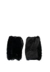 Serafina Collection Faux Fur Fingerless Gloves, Black