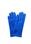 Serafina Collection Faux Suede Touch Screen Gloves, Blue