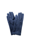 Serafina Collection Faux Suede Touch Screen Gloves, Navy