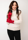 Serafina Collection Fleeced Lined Gloves, Red