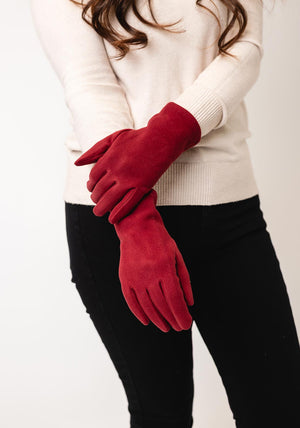 Serafina Collection Wool Blend Gloves, Burgundy